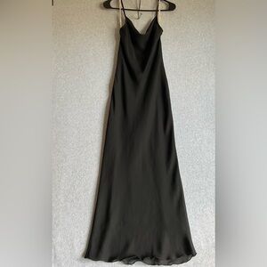 Dorothy Perkins Womens Black Slip Dress Size 8 Maxi Gown
